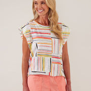 Top - Pastel Check Tee by Yarra Trail