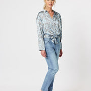 Top - GS Susie Floral Print Shirt with Belt