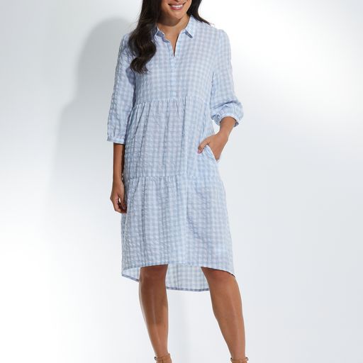 Dress - 3/4 Gingham by Marco Polo