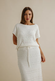 Top - Waves Pleat Pull Over by Talamaya