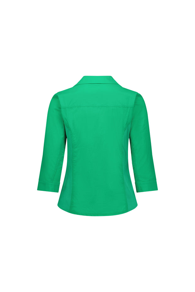 Top - Button up Rib Panel Shirt by Vassalli