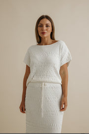 Top - Waves Pleat Pull Over by Talamaya