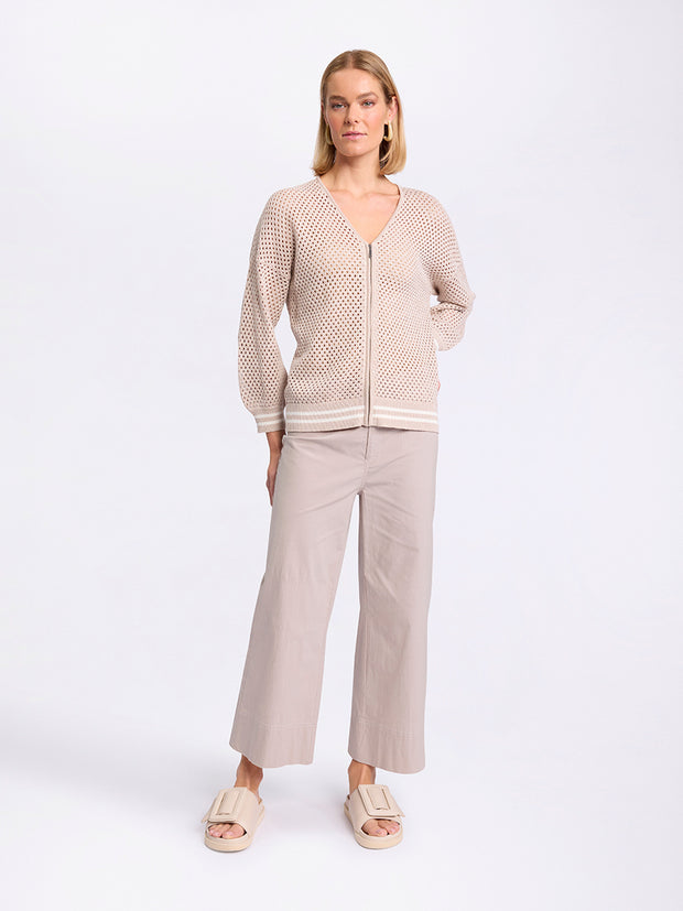 Cardigan - Organic Cotton S/S Zip Thru by MARCO POLO