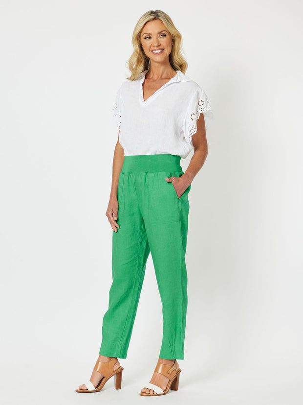 Pant - Ribbed Waist Linen
