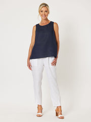 Pant - Ribbed Waist Linen