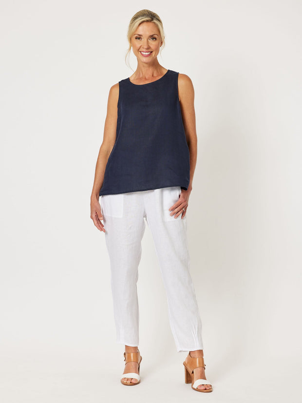 Pant - Ribbed Waist Linen