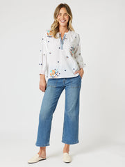 Top - Birdie Embroidered Blouse by GS
