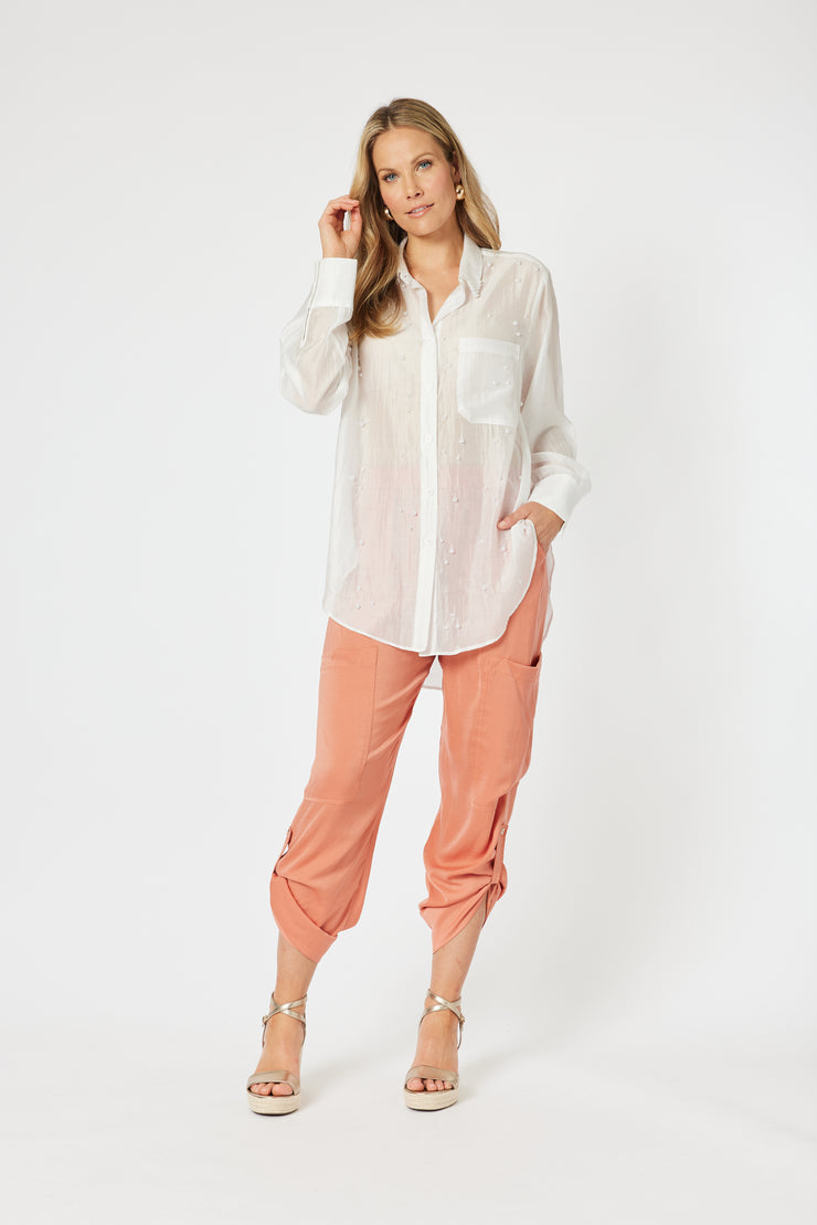Top - Pearl Voille Shirt by Hammock & Vine