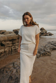 Skirt - Waves Pleat Skirt by Talamaya