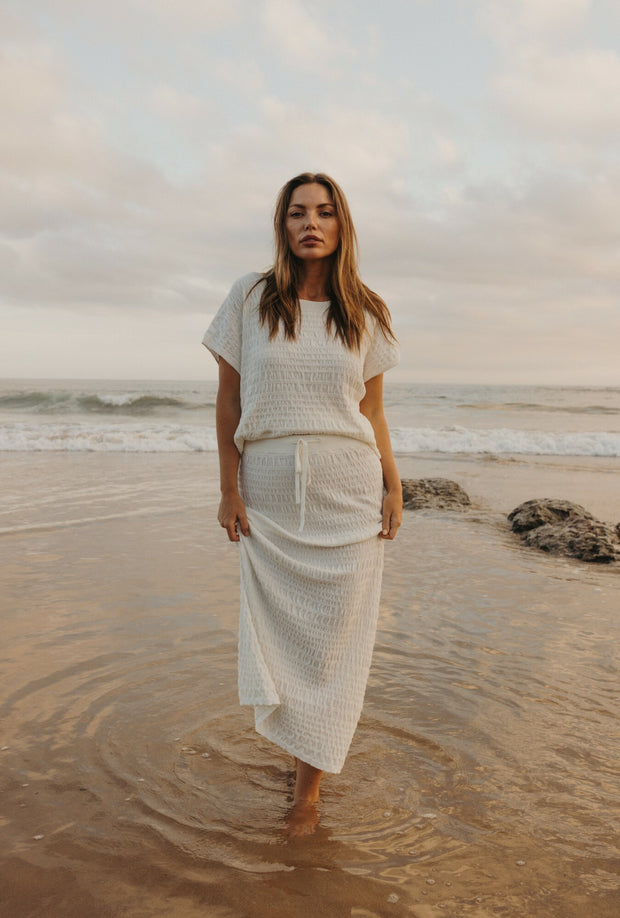 Skirt - Waves Pleat Skirt by Talamaya