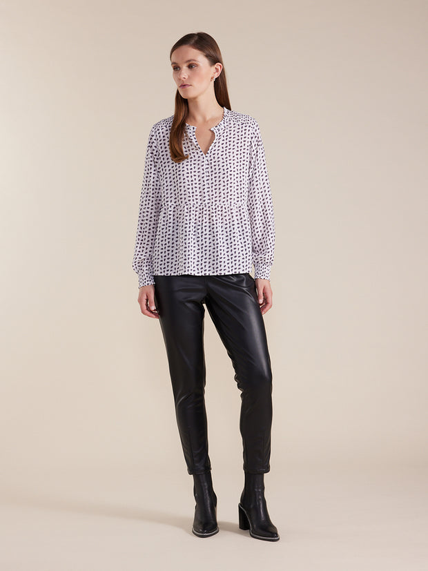 Top - Shirred SLV Petal by Marco Polo