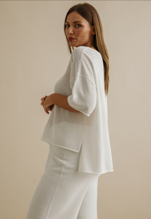 Top - Nautilus Short Sleeve Pullover by Talamaya