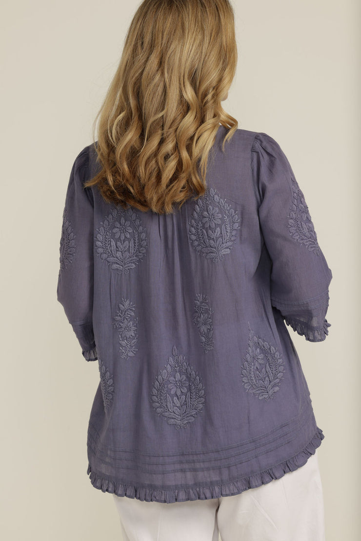 Top - Trapeze Cotton with Hand Embroidery by Goondiwindi Cotton