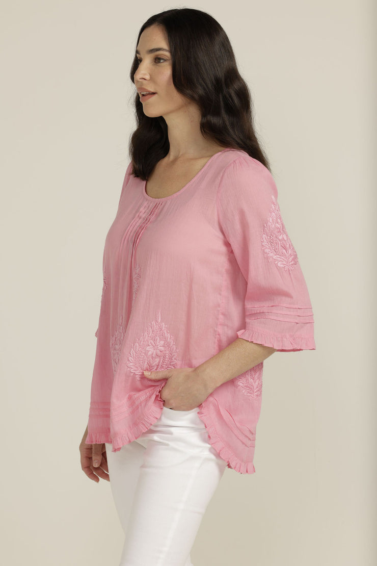 Top - Trapeze Cotton with Hand Embroidery by Goondiwindi Cotton