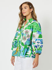 Top - Moroccan Print Nehru