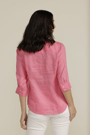 Top - 3/4 Slv Goodiwindi Cotton Linen Shirt