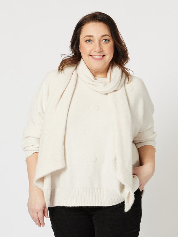 Jumper - Brooke Spot Knit with Scarf