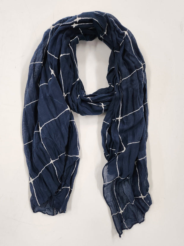 Scarf - Check Navy