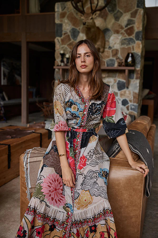 Dress - Perennes Shirt Maxi Dress by Rubyyaya