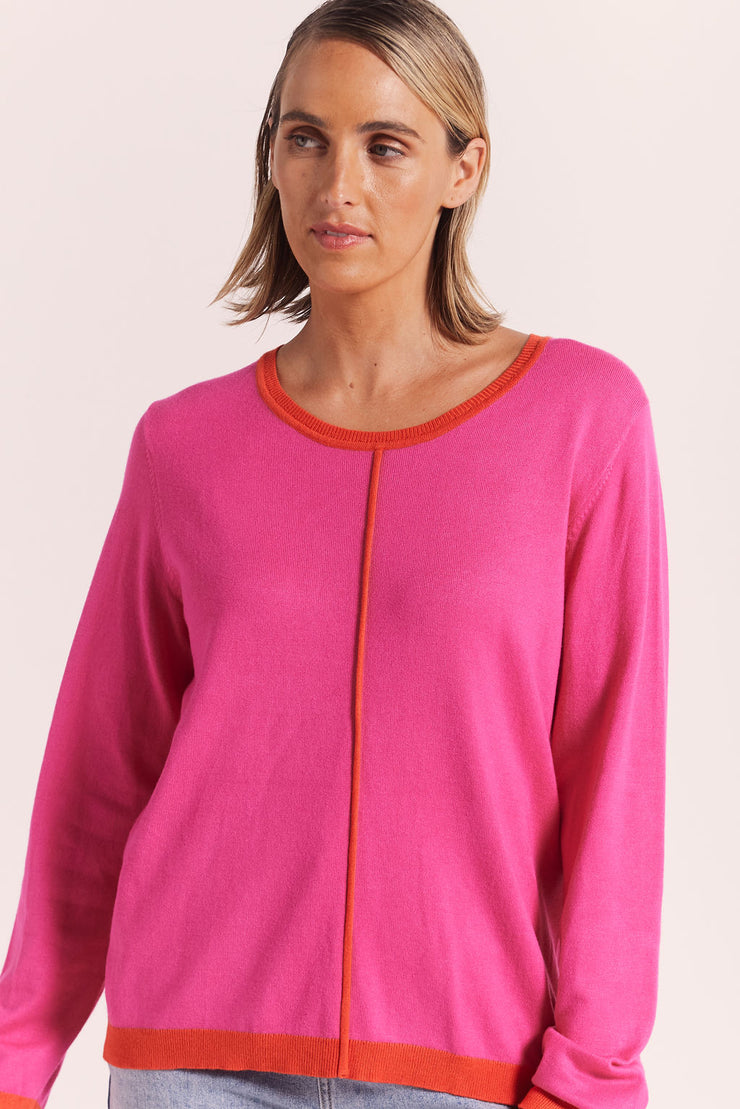 Jumper - Fuchsia/Orange Sweater