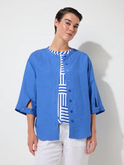Top - Essential Linen Overshirt by Marco Polo