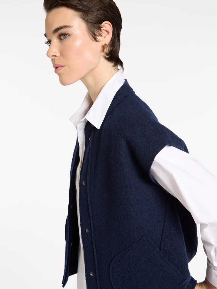 Vest - Boxy Boiled Wool by Marco Polo