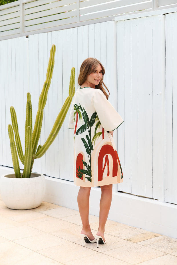 Dress - Sharon Cotton Casa Palm by Collectivo