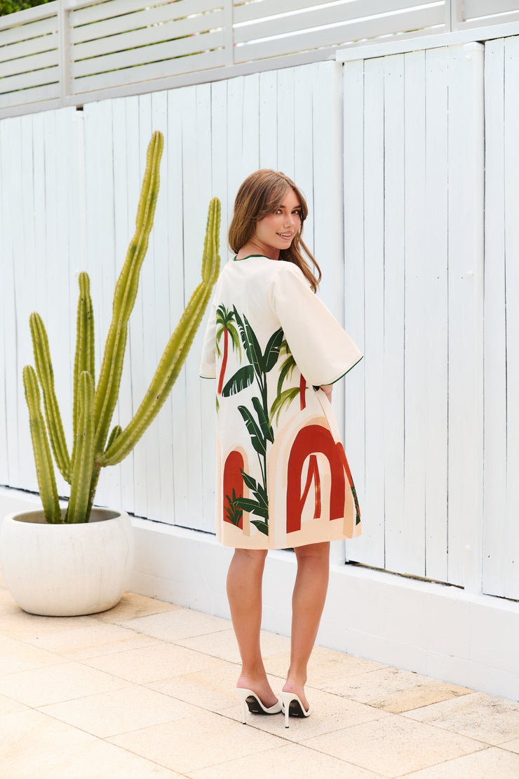 Dress - Sharon Cotton Casa Palm by Collectivo