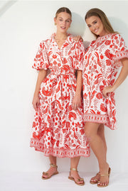 Dress - Mia in Red Bird