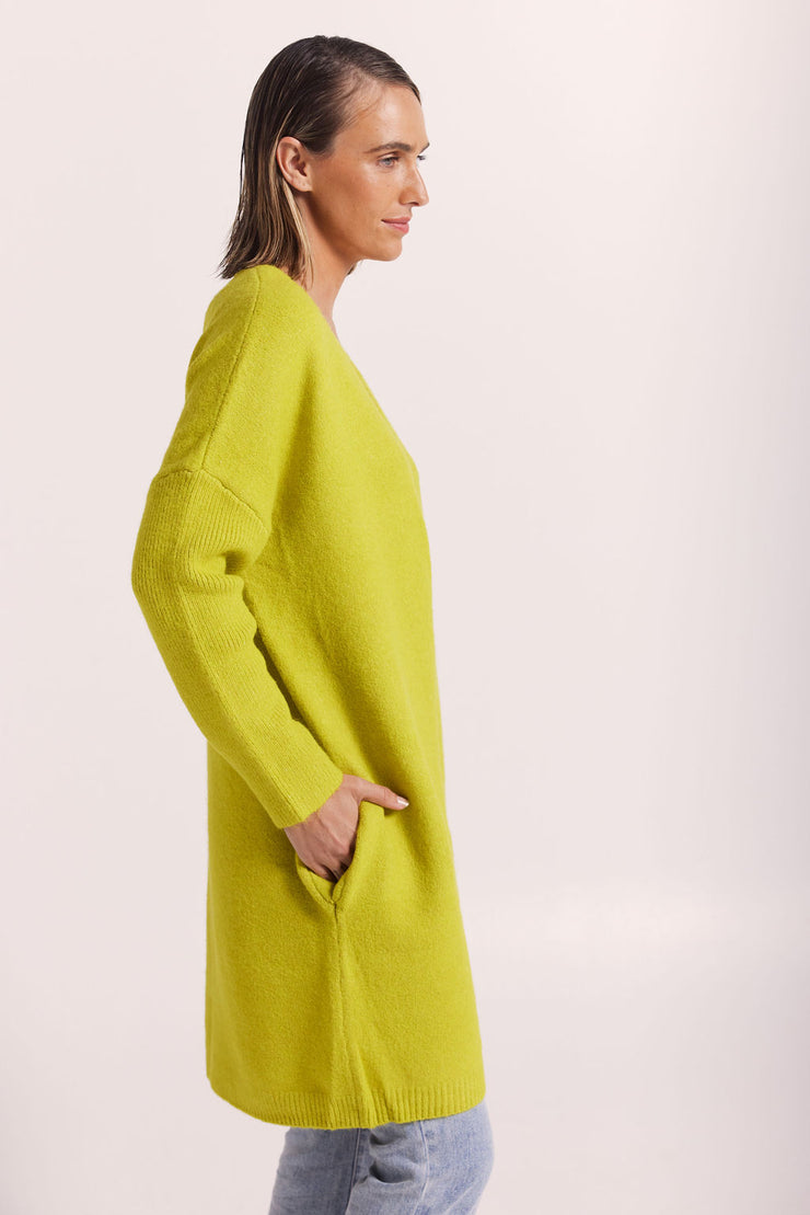 Cardigan - Long Wool Blend by Wear Colour