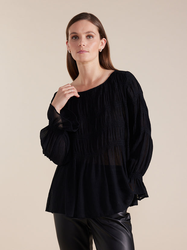 Top - L/S Pleated Dressy by Marco Polo