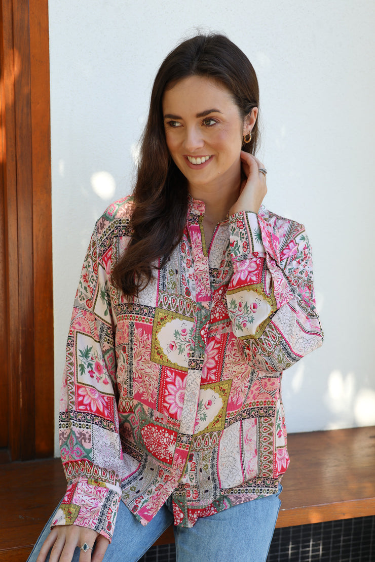 Top - Patch Print Shirt by Joop and Gypsy