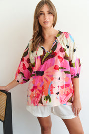 Top - Renee Blouse in Summer Blossom by COLLECTIVO