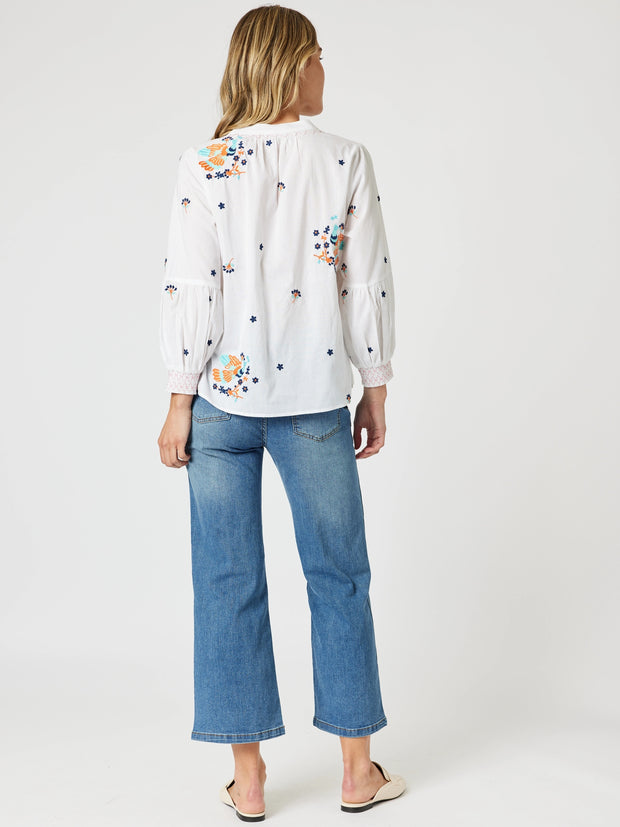 Top - Birdie Embroidered Blouse by GS