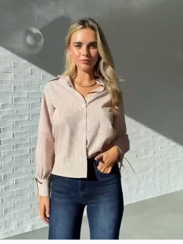 Top - Cotton Striped Blouse