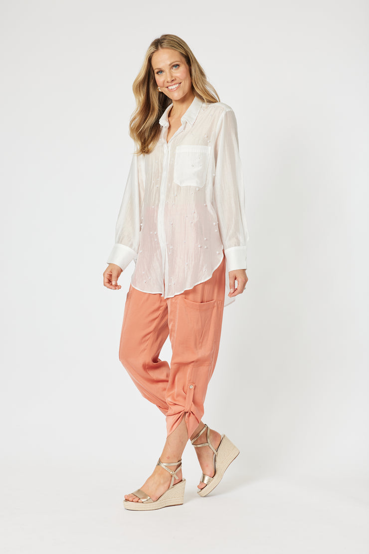 Top - Pearl Voille Shirt by Hammock & Vine