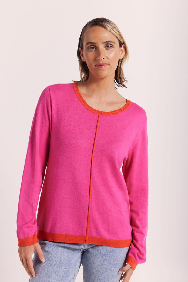 Jumper - Fuchsia/Orange Sweater