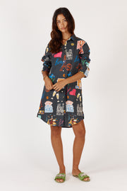 Top - Bonjour Shirtmaker Navy by Rubyyaya
