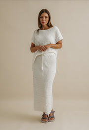 Skirt - Waves Pleat Skirt by Talamaya