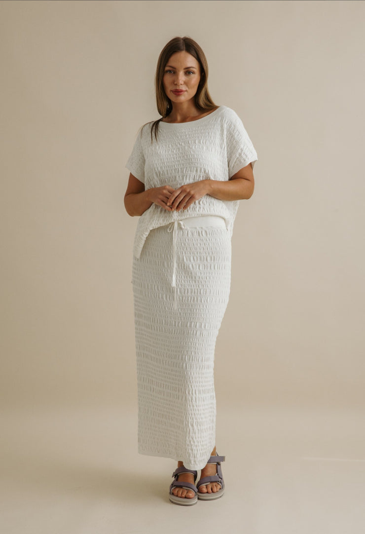 Skirt - Waves Pleat Skirt by Talamaya