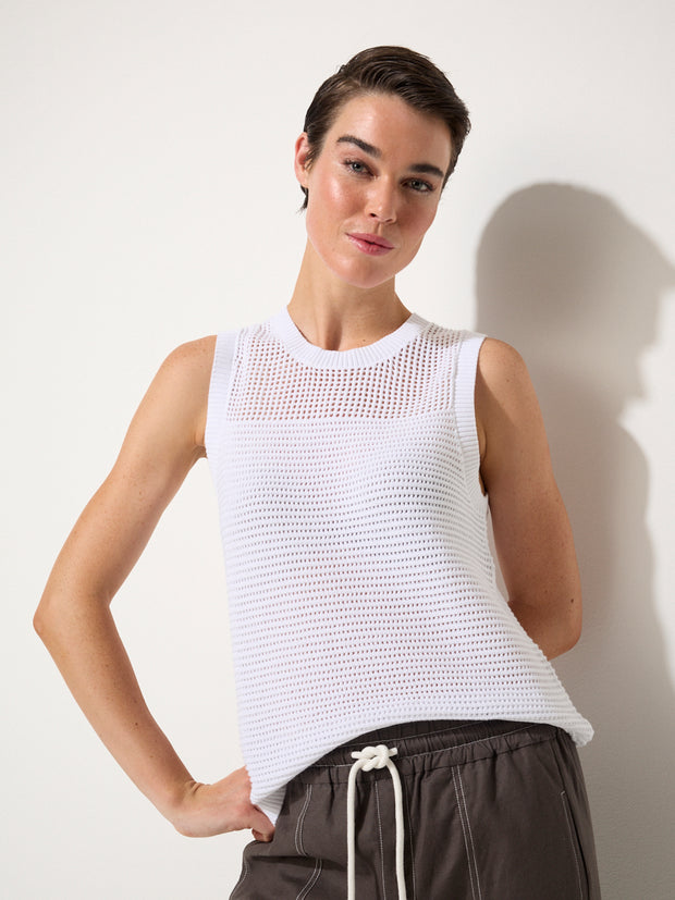 Top - Open Knit Travel Tank by MARCO POLO