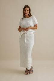 Skirt - Waves Pleat Skirt by Talamaya