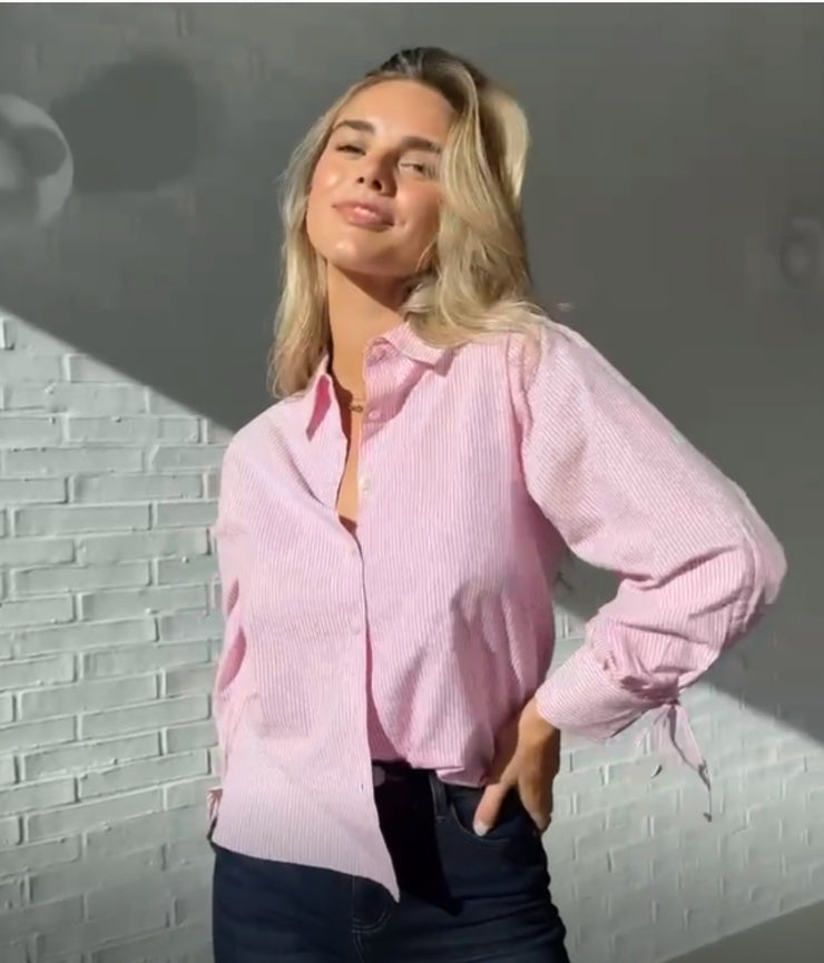 Top - Cotton Striped Blouse