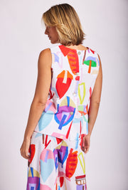 Top - Sailboat Cotton SL BTN Back by Wear Colour