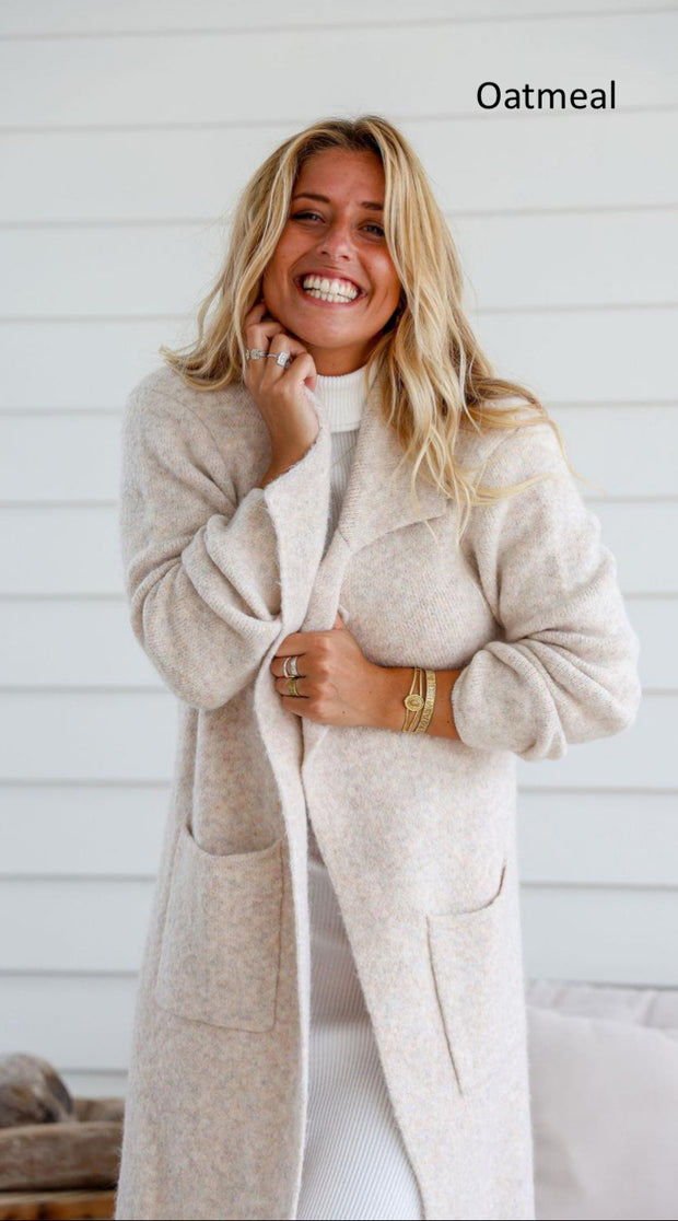 Caridigan - Classic Knit Marle with Pockets