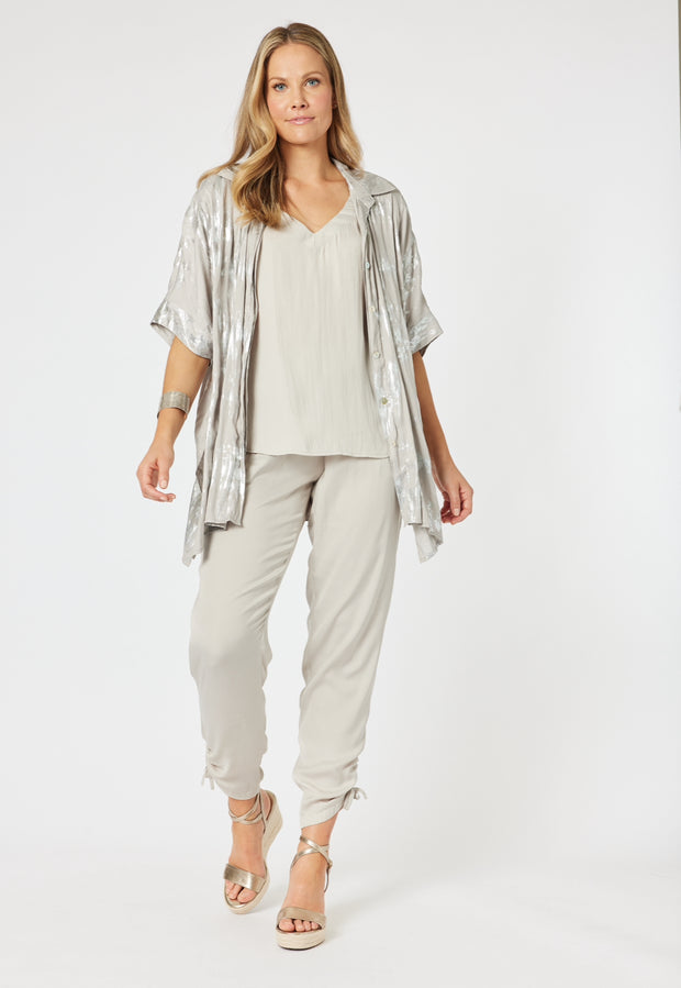 Jacket  - Champagne Foil Oversized Shirt