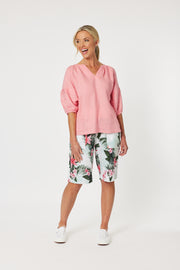 Top - Diana Detail SLV Linen