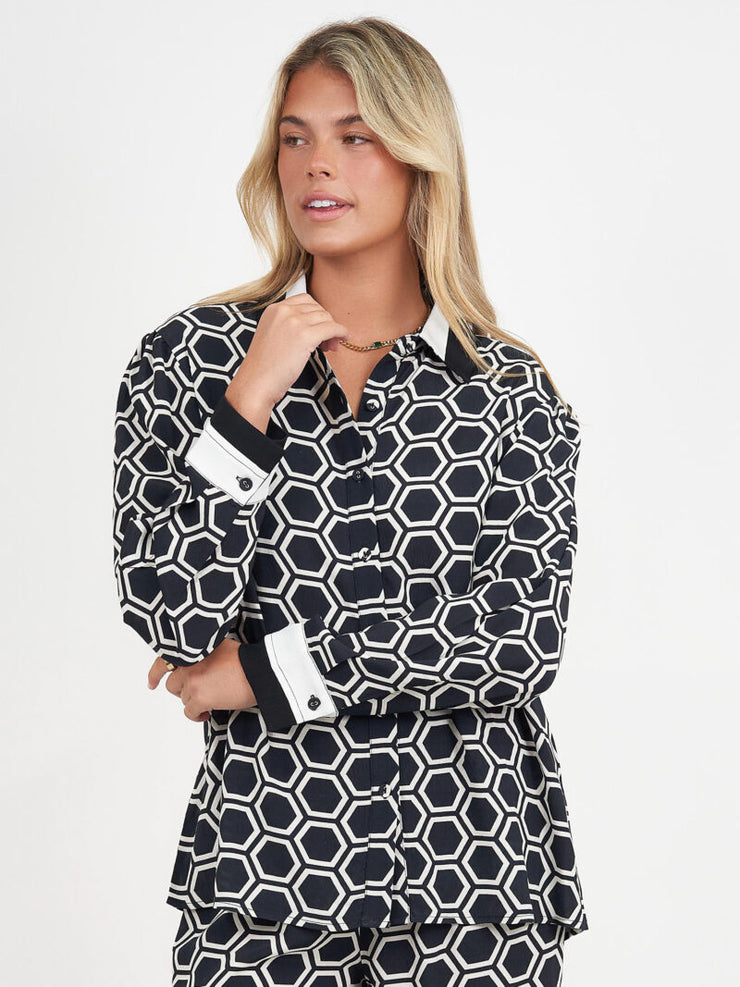 Top - Geo Print Shirt