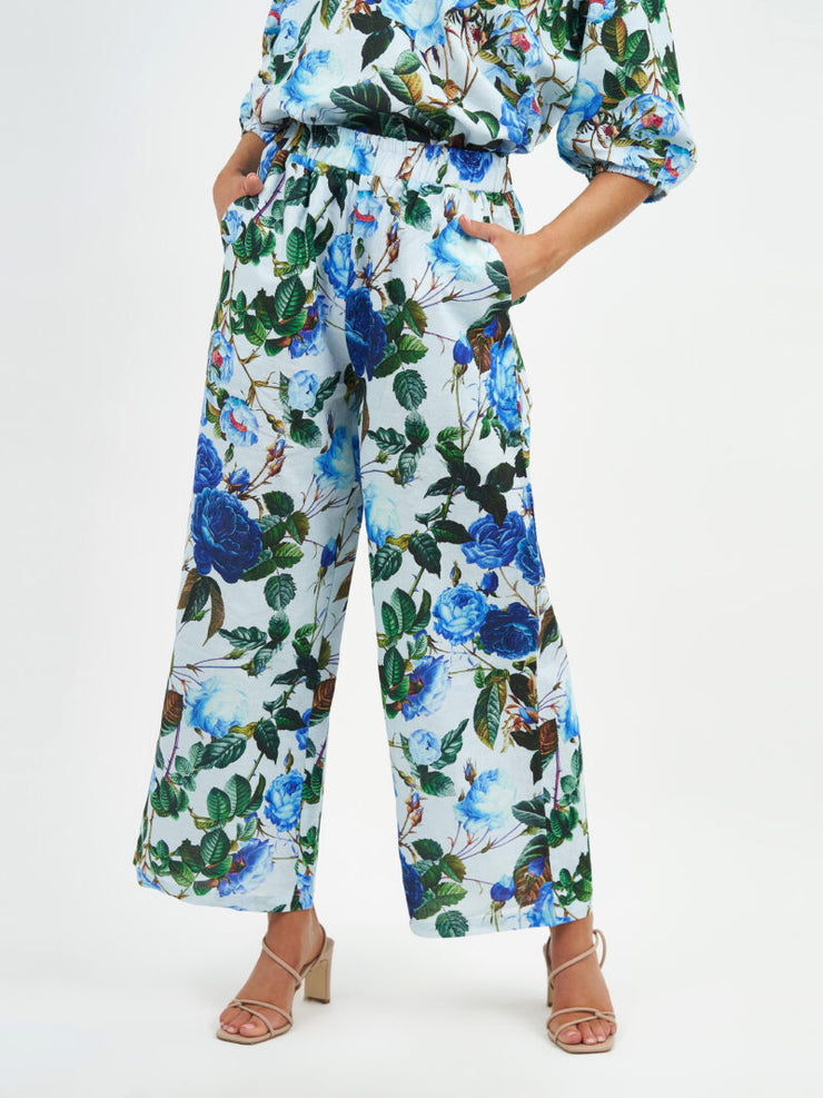 Pant - Sky Floral Linen Pant