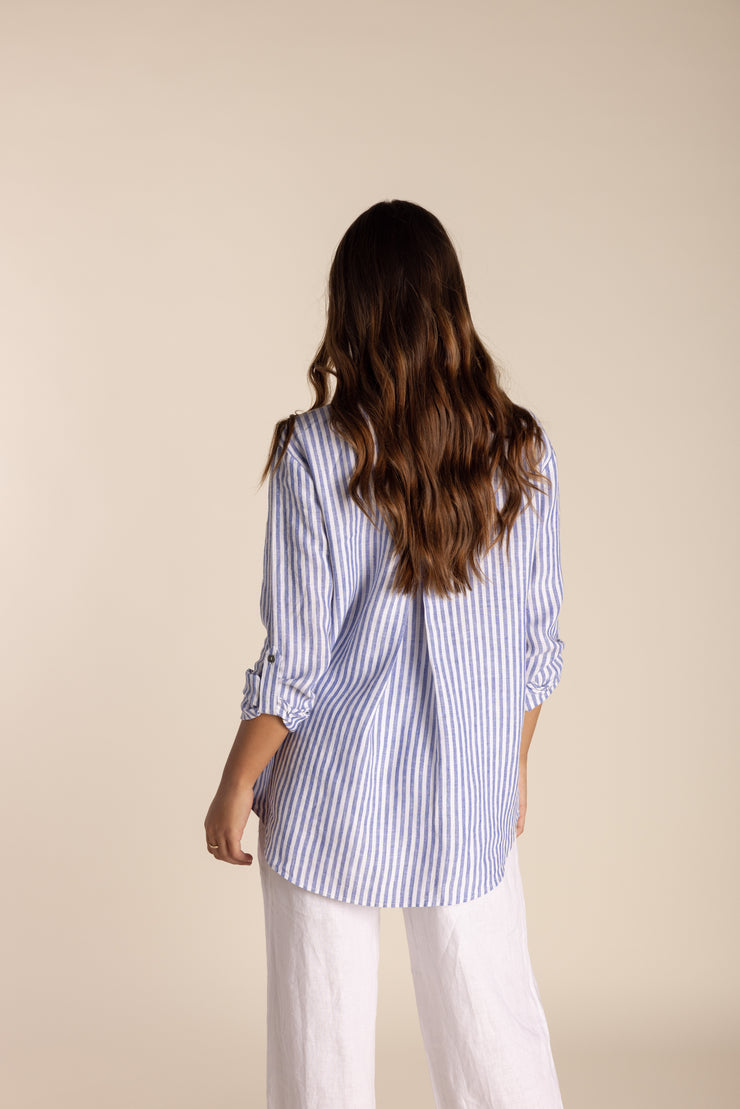 Top - Linen Stripe Shirt